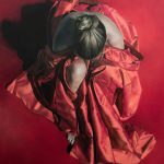 Anne-Marie Kornachuk: Orange Pop, 2018 oil on canvas 40” x 36”